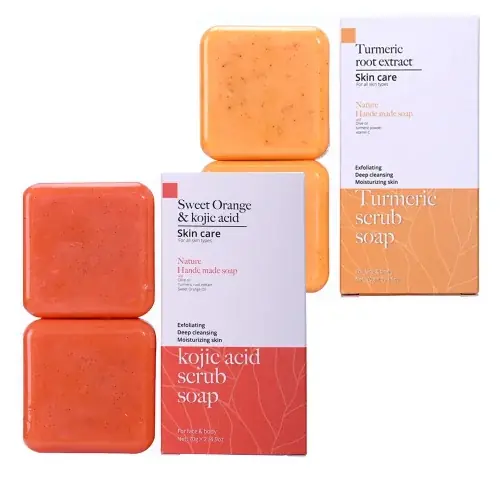 Image de Savon Gommage Éclaircissant à l'Acide Kojique & Orange Douce