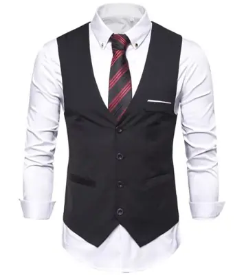 Image de Gilet Homme Coupe Ajustée - Élégant & Décontracté