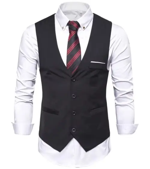 Image de Gilet Homme Coupe Ajustée - Élégant & Décontracté