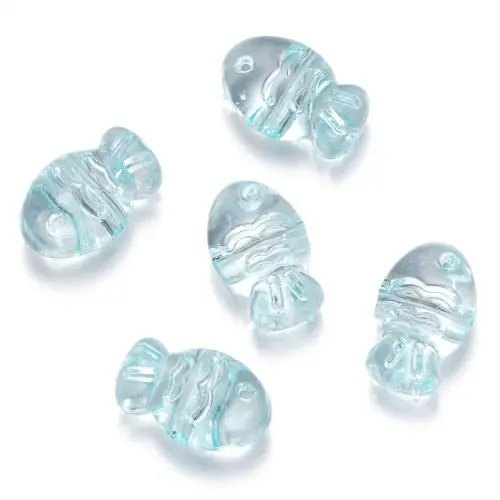 Image de Perles Acryliques Poissons Mignons - Lot de 10