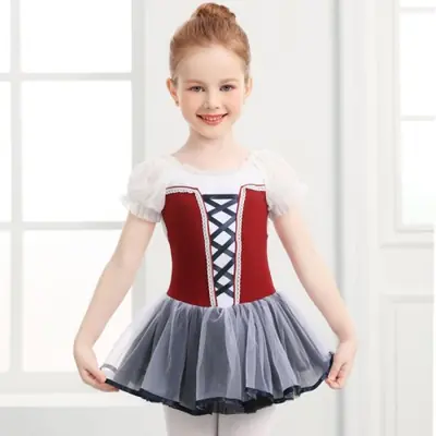 Image de Robe de Ballet Tutu pour Filles - Manches Courtes Bouffantes