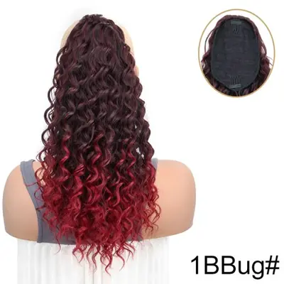 Image de Perruque synthétique bouclée 18 pouces - Cheveux courts moelleux