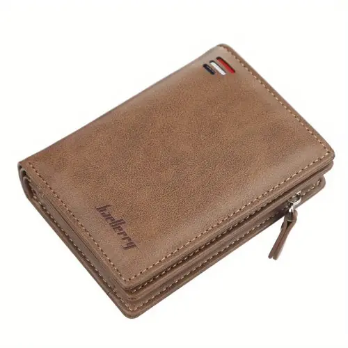 Image de Portefeuille Homme Court en Cuir PU - Grande Capacité & Vintage