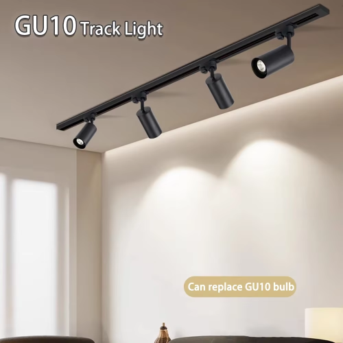 Immagine di Lampada a Binario LED con Faretti GU10 – Illuminazione Moderna per Soggiorno e Camera da Letto