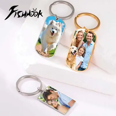 Image de Porte-clés photo personnalisé - Cadeau unique pour toute la famille