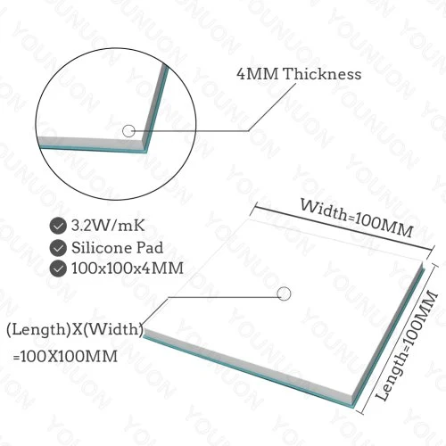 2PCS 100X4MM bianco