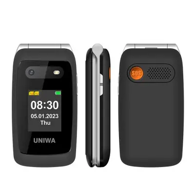 Image de Téléphone à clapet Uniwa V202T 4G avec double écran et clavier russe