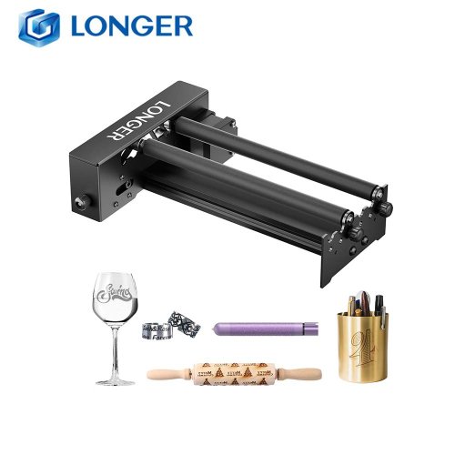 Bild von 360° Drehwalze für Lasergravurmaschinen – Einstellbare Rotationswalze mit 6–300 mm Durchmesser, kompatibel mit Ray5 5W/10W/20W und Laser B1 Serie