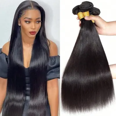 Image de Extensions cheveux péruviens lisses vierges naturelles
