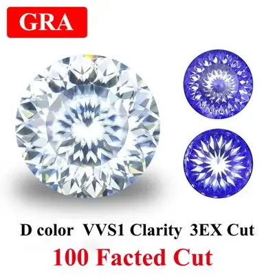 Image de Moissanite Coupe Russe 0.13 ct - D VVS1 - Nid d'Oiseau Facetté