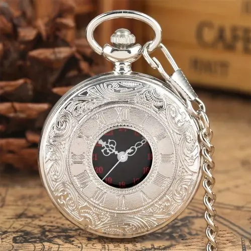 Image de Montre de Poche Vintage Quartz - Double Affichage Classique