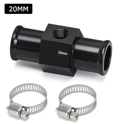 Image de Jauge de Température d'Eau Noire avec Adaptateurs 18-24mm