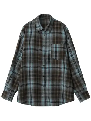 Image de Chemise Femme À Carreaux Mi-Longue - Style Décontracté & Chic