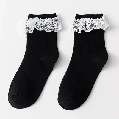 Image de Chaussettes Lolita Dentelle Volants - Kawaii Princesse