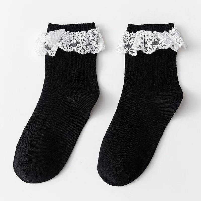 Image de Chaussettes Lolita Dentelle Volants - Kawaii Princesse