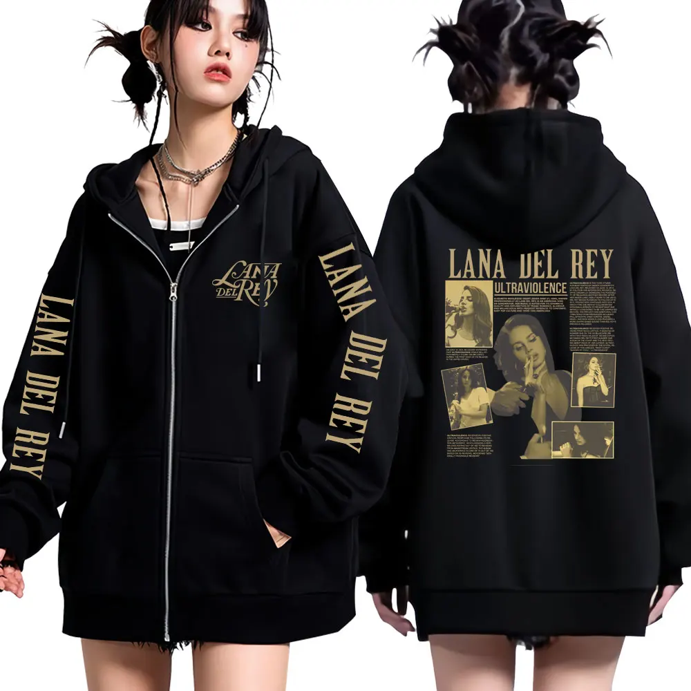Immagine di Felpa con Cappuccio Retro Lana Del Rey - Stile Y2K