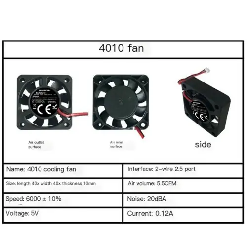 Image de Ventilateur de Refroidissement PC Silencieux 40/50/60mm - 5V
