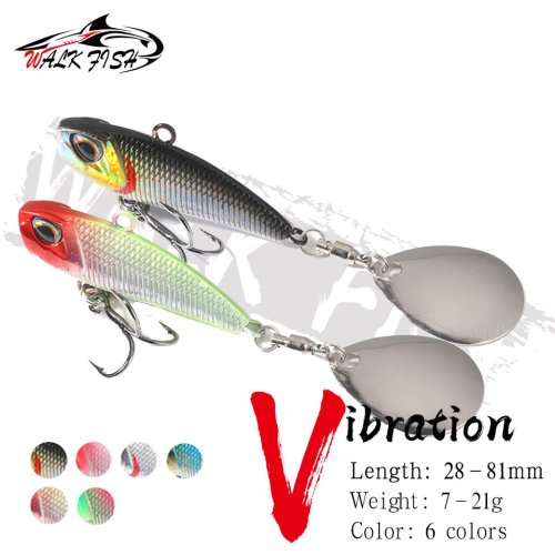Imagen de Señuelo de Pesca con Cola Giratoria Vibración Lentejuelas Japón Wobbler Trolling Cebo Giratorio Metal Vib 7g, 11g, 15g, 21g para Pesca Deportiva