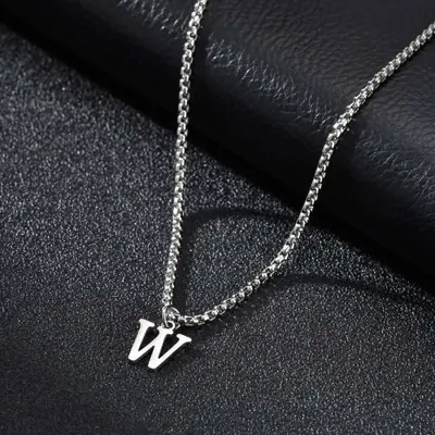 Image de Collier Homme avec Initiale - Acier Inoxydable Étanche