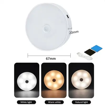 Image de Lampe de Nuit LED Rechargeable - 3 Couleurs
