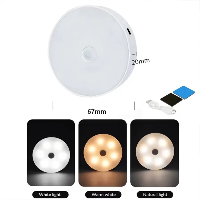 Image de Lampe de Nuit LED Rechargeable - 3 Couleurs
