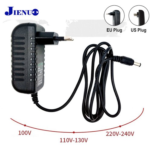 Imagen de Adaptador de Corriente Universal 100-240V a 12V DC - Cargador de Enchufe para Cámaras, Impresoras y DVR de Alta Eficiencia