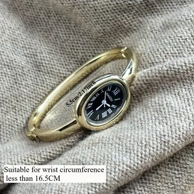 Image de Montre Femme Élégante en Acier Inoxydable & Or - Petit Cadran