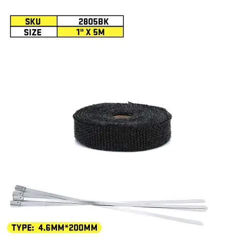 2.5cm 5m negro