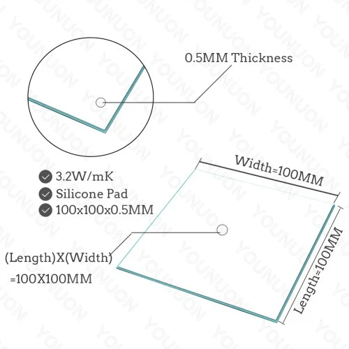 2PCS 100X0.5MM bianco