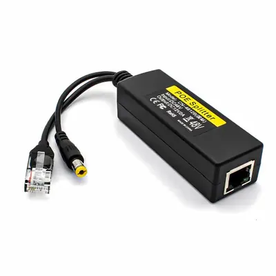 Image de Adaptateur PoE 48V vers 5V/12V - Injecteur de Caméra IP