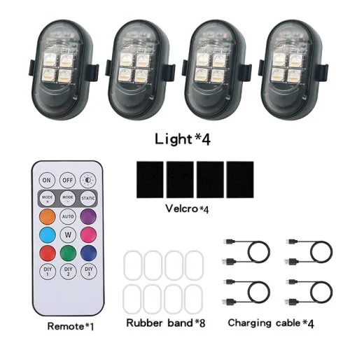 1 stuk afstandsbediening 4 lampen-A