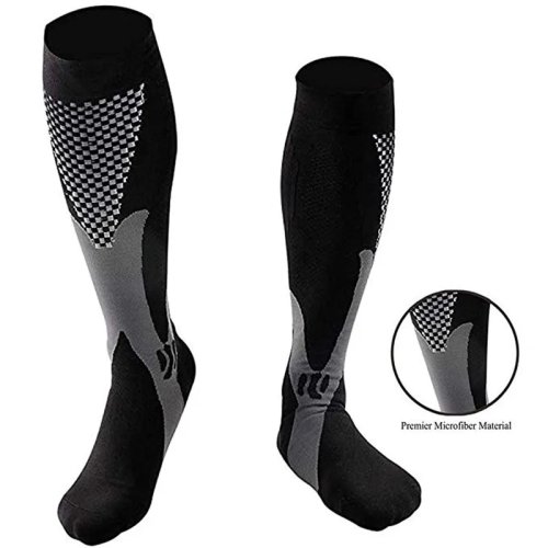Afbeelding van Herensokken met Compressie voor Spataderen en Vermoeidheid – Medische Oedeemzorg & Sportieve Comfort voor Bergfietsen, Outdoor en Reizen