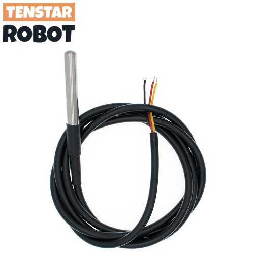 Imagen de DS18B20 Paquete de acero inoxidable 1 metro/3 metros Sensor de temperatura de sonda de cable impermeable 18b20