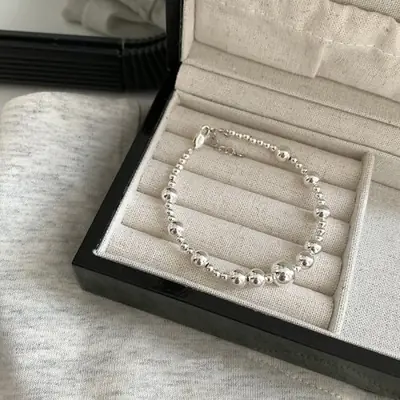 Image de Bracelet Argent Sterling 925 - Cœur Vintage & Punk