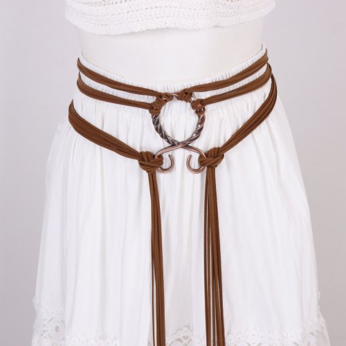 Afbeelding van Middeleeuwse Damesriem met Kwastjes en Lange Touw Tailleband – Renaissance Heks Accessoire met Viking Decoratie en Crossbody Ketting