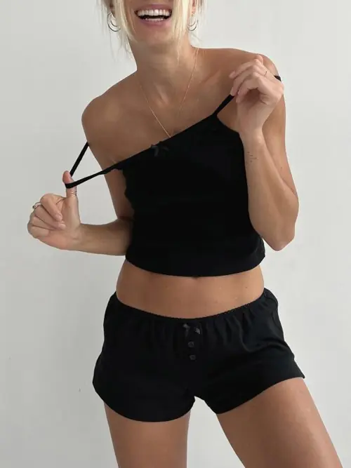 Image de Pyjama Y2K Dentelle - Ensemble 2 Pièces Femme