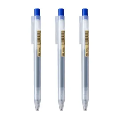 Image de Stylo Gel à Pression 0.5mm - Bleu, Noir, Rouge