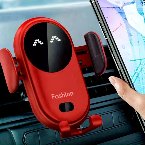 Image of 30W Wireless Car Charger with Air Vent Mount, Rotating Phone Holder, Intelligent Infrared Fast Charging for Smartphones