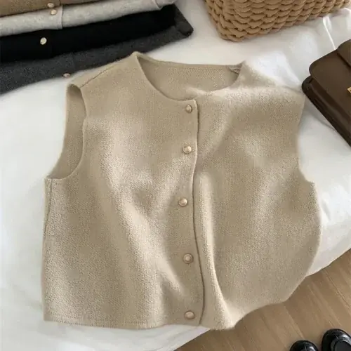 Image de Gilet Tricoté Vintage Chic Automne-Hiver
