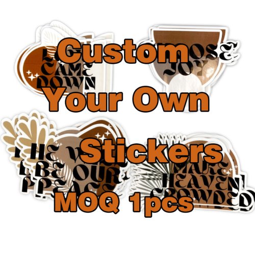 Afbeelding van Persoonlijke PVC Stickers, Waterdichte Vinyl Labels met Logo of Naam, Geperforeerd in Vierkante en Rechthoekige Vorm voor Skateboard, Auto en Bruiloft
