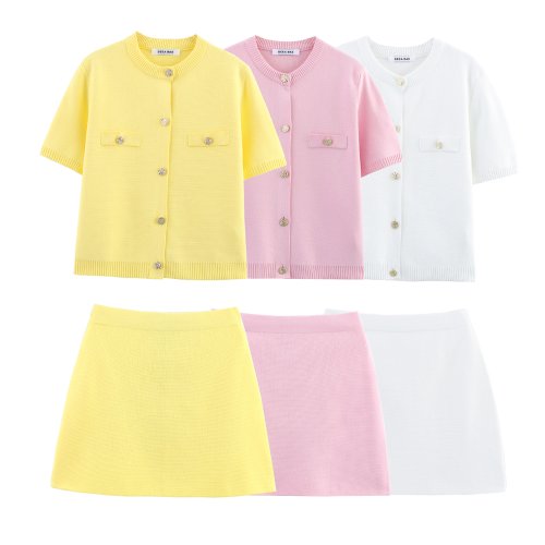Bild von Eleganter Damen-Strickjackenmantel mit Kurzärmeln – Frühjahr & Sommer 2025 im minimalistischen Design