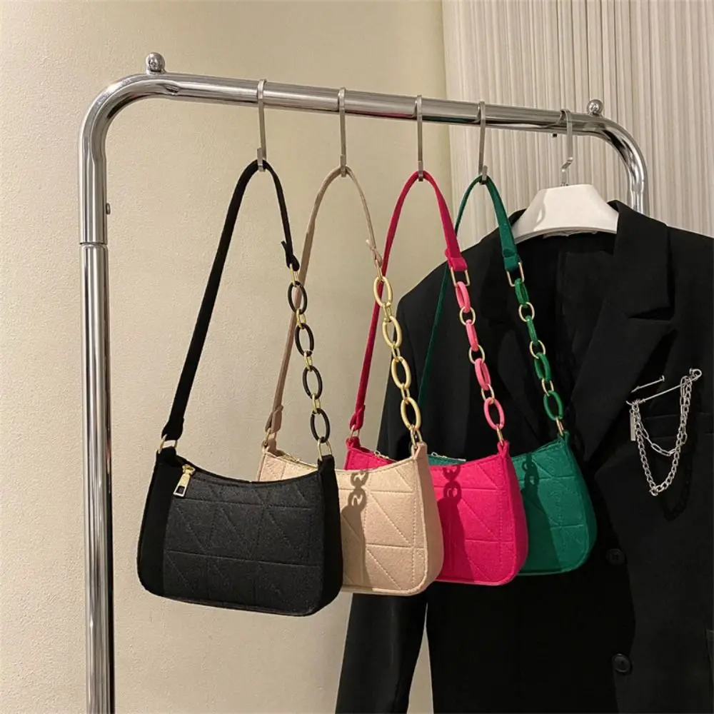 Bild von Retro-Stil Mini-Einkaufstasche für Damen und Mädchen – Leichte Umhängetasche, Einfarbige Clutch, Modische Unterarmtasche als Geschenk