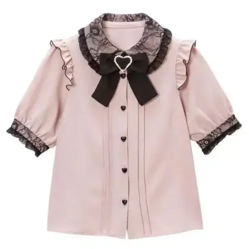 Image de Chemisier Lolita Kawaii Été - Style Japonais Y2K Chic