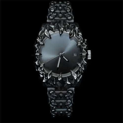 Imagen de Reloj de garra heterosexual de moda estilo alabastro retro Y2K relojes europeos americanos relojes de nicho ins avanzados de forma especial