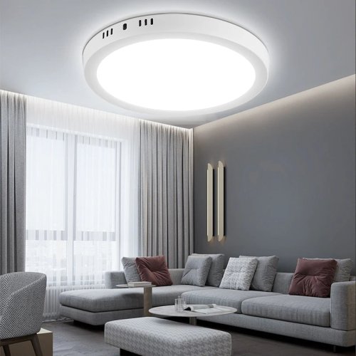 Immagine di Plafoniera LED Ultrasottile 10-30W, Lampada da Soffitto a Pannello per Cucina, Camera da Letto, Soggiorno – Illuminazione Domestica con Alimentazione 110V/220V