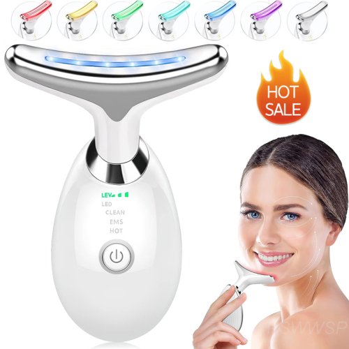 Bild von 7-Farben-Gesichtsmassagegerät mit EMS & LED-Licht – Anti-Falten & Doppelkinn-Entferner