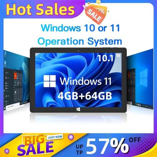 Image de Tablette Windows 10/11 10.1'' Full HD - 4Go RAM, 32/64Go ROM