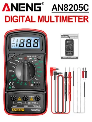 Image de Multimètre Numérique ANENG AN8205C - 1999 Points, Test Température & HFE