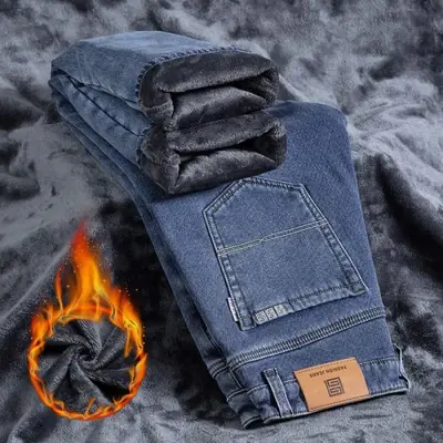 Image de Jeans Hiver Homme Grande Taille - Chaud & Élastique