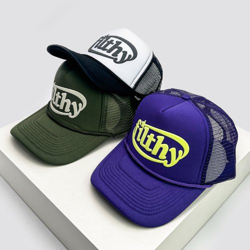Imagen de Gorra de Béisbol Unisex con Bloque de Color y Letras Vacías - Gorra Transpirable de Malla Personalizable para Hombre y Mujer